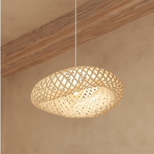 Atmosphera - Lampadario a sospensione con filo BEDDY 1xE27/40W/230V bambù
