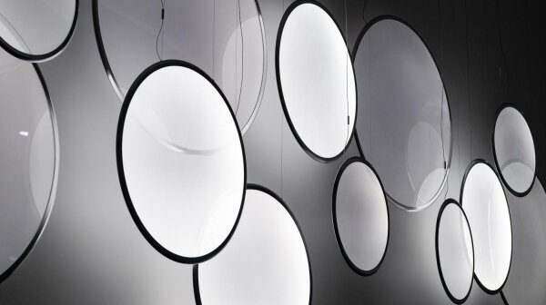 Artemide 1994210APP - Lampadario a sospensione con filo LED dimmerabile DISCOVERY LED/84W/230V antracite