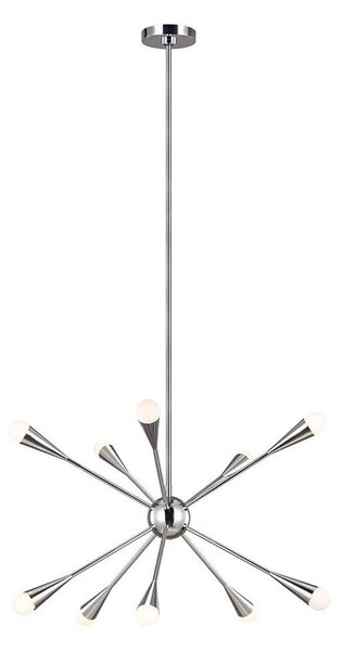 Feiss FE-JAX10-PN - Lampadario a sospensione con supporto rigido LED JAX 10xG9/3W/230V cromo lucido