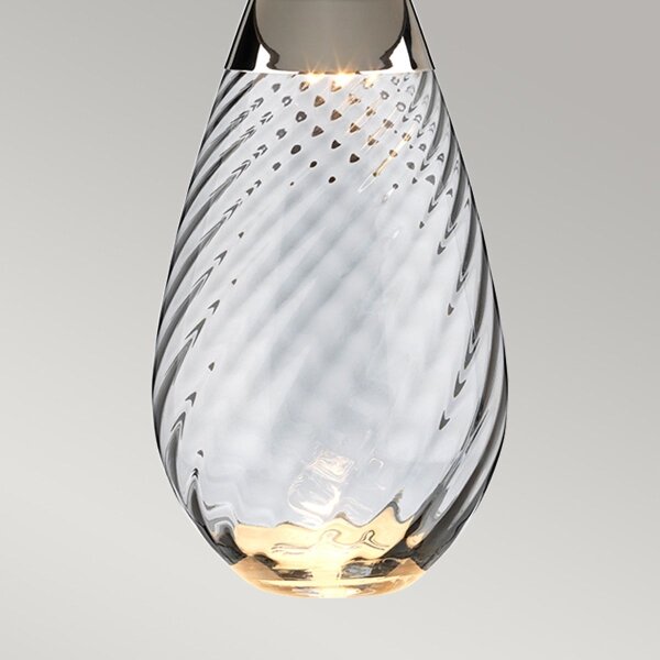 Elstead LENA-TL-L-SMOKE-OWSS - Lampada da tavolo LED LENA 1xE27/40W/230V 74 cm bianco