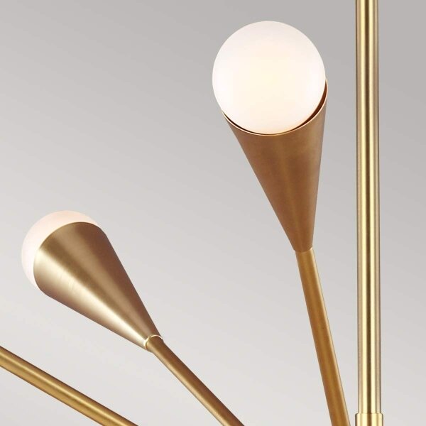 Feiss FE-JAX10-BB - Lampadario a sospensione con supporto rigido LED JAX 10xG9/3W/230V oro