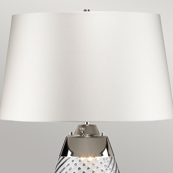 Elstead LENA-TL-L-SMOKE-OWSS - Lampada da tavolo LED LENA 1xE27/40W/230V 74 cm bianco