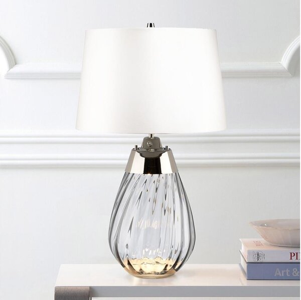 Elstead LENA-TL-S-SMOKE-OWSS-Lampada da tavolo LED LENA 1xE27/60W/230V+1xGU10/7W bianco