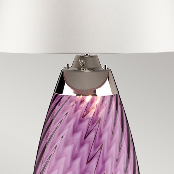 Elstead LENA-TL-L-PLUM-OWSS-Lampada da tavolo LED LENA 1xE27/40W/230V 74cm rosa/bianco