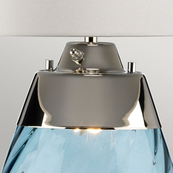 Elstead LENA-TL-L-BLU-OWSS-Lampada da tavolo LED LENA 1xE27/40W/230V 74cm blu/bianco