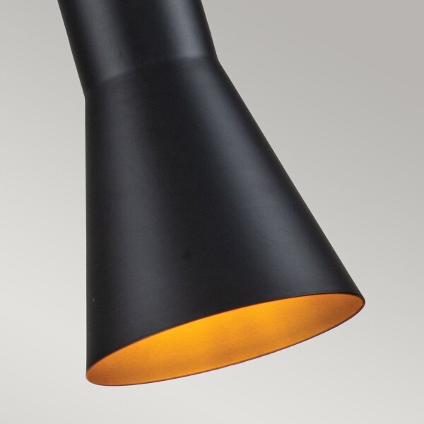 Elstead ETOILE-P-S-MB - Lampadario a sospensione con filo ETOILE 1xE27/60W/230V diametro 13,3 cm nero
