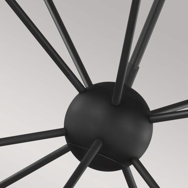 Feiss FE-JAX10-MB - Lampadario a sospensione con supporto rigido LED JAX 10xG9/3W/230V nero/oro