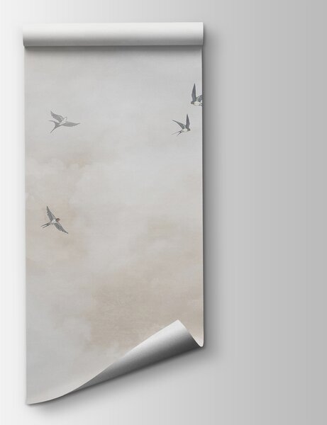 Carta da parati Uccelli che volano nel cielo, Carta da parati Cielo, Carta da parati popolare, w00526v2 - Tapeko.it