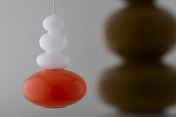 Argon 8822 - Lampadario a sospensione con filo DIEGO 1xGU10/5W/230V bianco/arancione