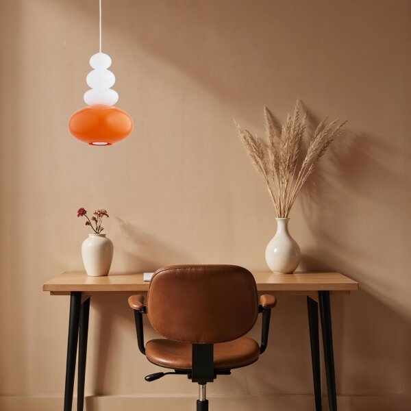 Argon 8822 - Lampadario a sospensione con filo DIEGO 1xGU10/5W/230V bianco/arancione