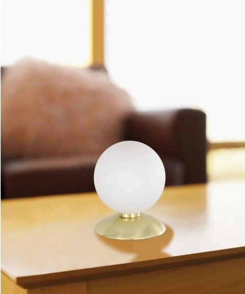 Paul Neuhaus 4437-60 - Lampada da tavolo BUBBA 1xG9/28W/230V con dimmer a sfioramento, dorata
