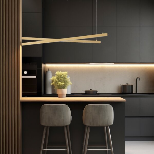 Argon 8839 - Lampadario LED a sospensione con filo MIAMI LED/74W/230V 3000K oro