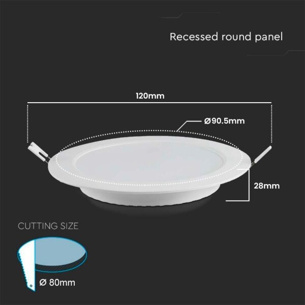 Lampada LED da incasso LED/3W/230V diametro 9,5 cm 3000K bianco