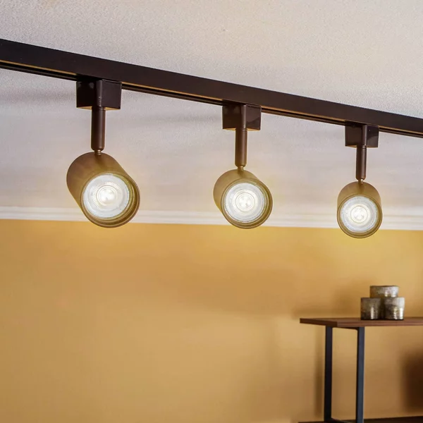 Sistema binario monofase Prios, nero, a 3 luci, GU10 Jorell PRIOS, dimmerabile, Nero, Soggiorno / Sala da pranzo, Alluminio, Moderno, Lampada a binario