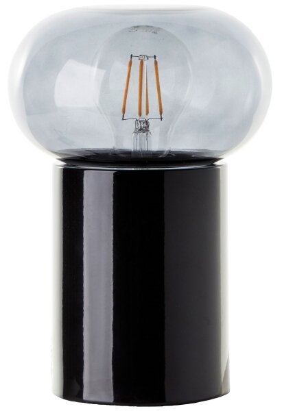 Brilliant - Lampada da tavolo KNUT 1xE27/25W/230V nero/limpido
