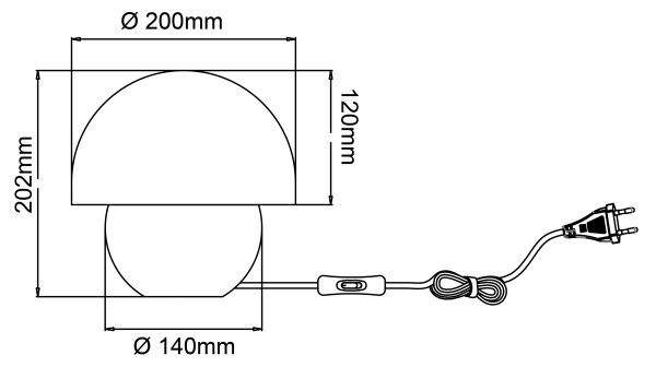 Brilliant - Lampada da tavolo NALAM 1xE14/40W/230V grigio/cenere
