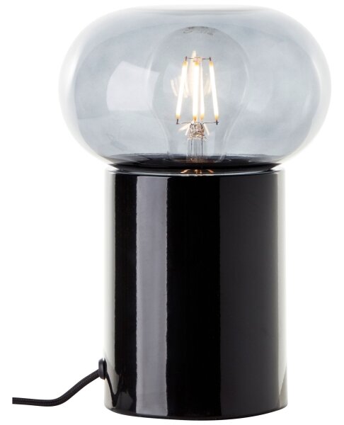 Brilliant - Lampada da tavolo KNUT 1xE27/25W/230V nero/limpido