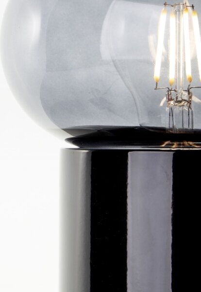 Brilliant - Lampada da tavolo KNUT 1xE27/25W/230V nero/limpido