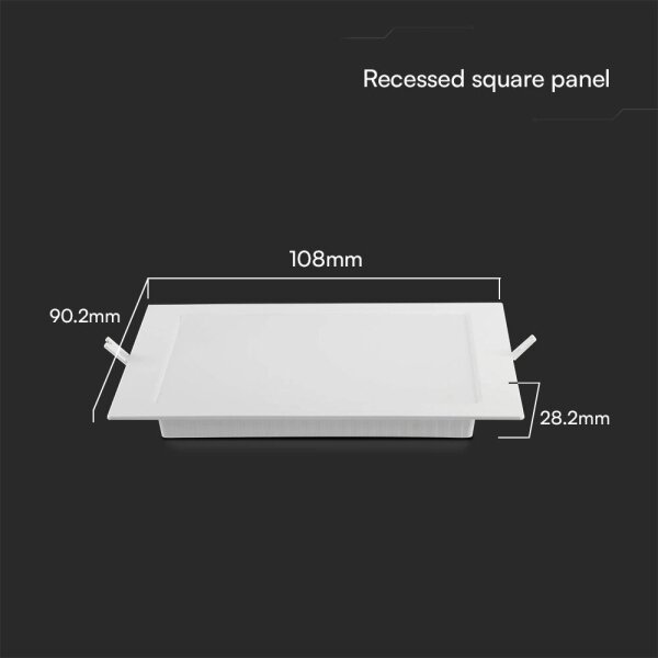 Lampada LED da incasso SAMSUNG CHIP LED/3W/230V 3000K 9x9 cm bianco
