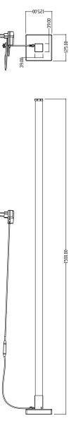 Brilliant - LED RGBW Lampada da terra con dimmer NEELE LED/6,5W/230V nero + +TC