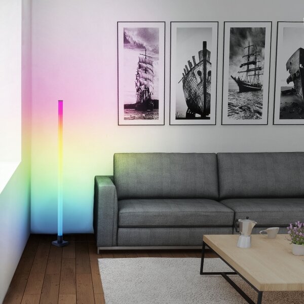 Brilliant - LED RGBW Lampada da terra con dimmer NEELE LED/6,5W/230V nero + +TC