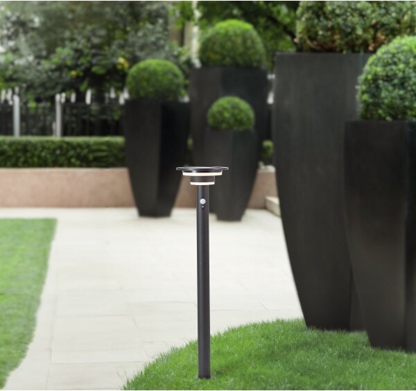 Brilliant - Lampada solare LED con sensore GARVINA LED/3W/3,7V 85 cm IP44 nero