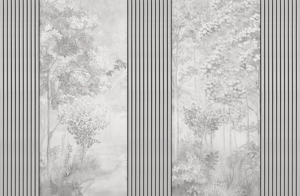 Carta da parati Una parete con una linea verticale alta, Carta da parati a righe, Carta da parati popolare, w00670v3 - Tapeko.it
