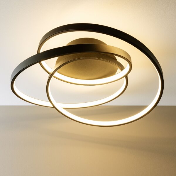 Brilliant - Plafoniera LED LABYRINTH LED/40W/230V diametro 39,5 cm nero