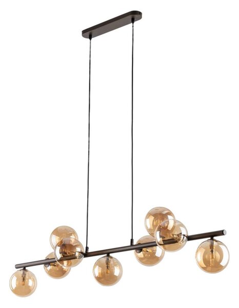 Lampadario a sospensione con filo ESTERA 9xG9/6W/230V marrone/fumé beige
