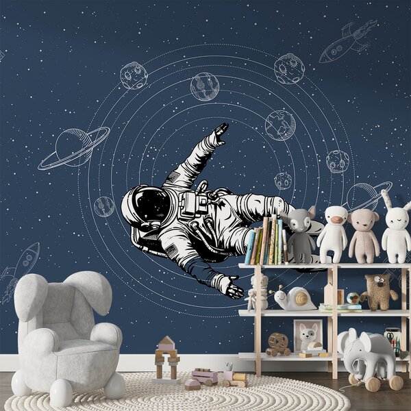 Carta da parati Un astronauta che fluttua nello spazio, Carta da parati Spazio, Carta da parati popolare, w00712 - Tapeko.it