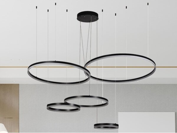 Lampadario a sospensione con filo LED dimmerabile LED/220W/230V 3000-6500K + telecomando