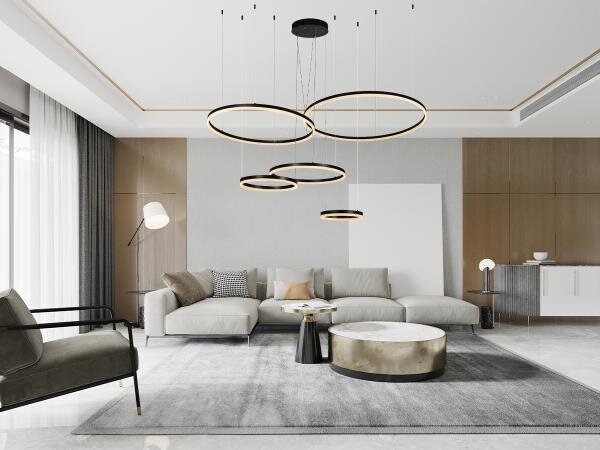 Lampadario a sospensione con filo LED dimmerabile LED/220W/230V 3000-6500K + telecomando