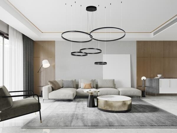 Lampadario a sospensione con filo LED dimmerabile LED/220W/230V 3000-6500K + telecomando