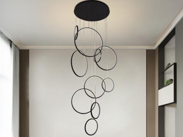 Lampadario a sospensione con filo LED dimmerabile LED/290W/230V 3000-6500K + telecomando