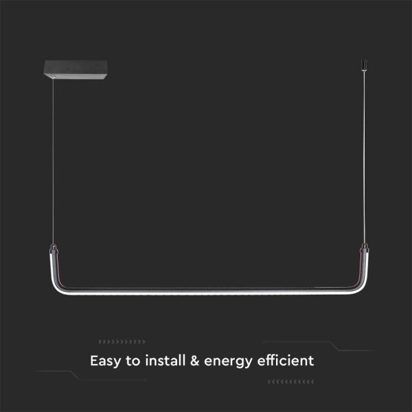 Lampadario LED a sospensione con filo LED/12W/230V 4000K 90 cm nero