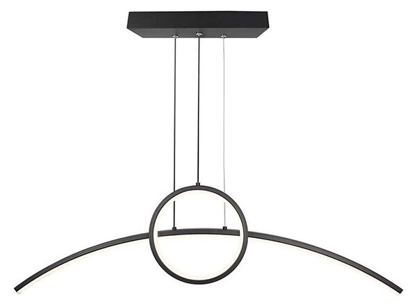Lampadario LED a sospensione con filo LED/30W/230V 4000K 88 cm nero