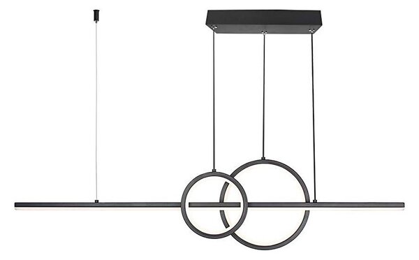 Lampadario LED a sospensione con filo LED/15W/230V 4000K 80 cm nero