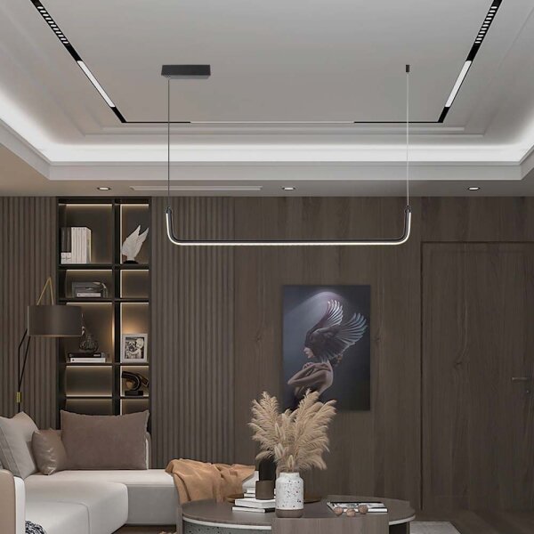 Lampadario LED a sospensione con filo LED/12W/230V 4000K 90 cm nero