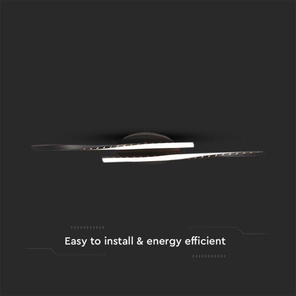 Plafoniera LED LED/12W/230V 3000K 94,5 cm nero