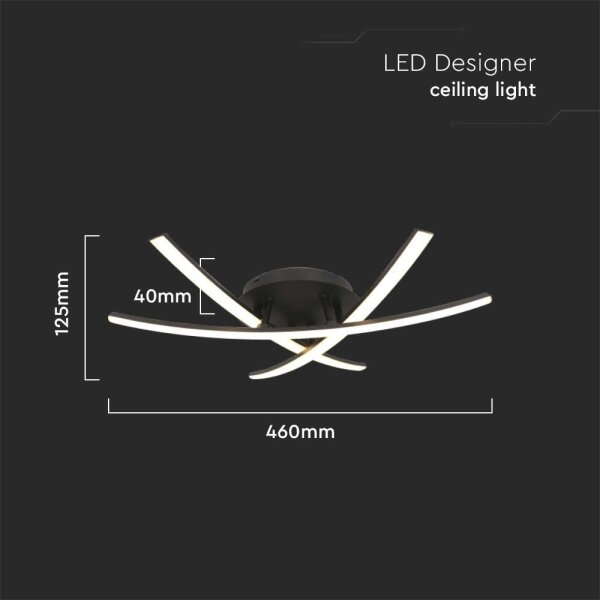 Plafoniera LED LED/20W/230V 3000K nero