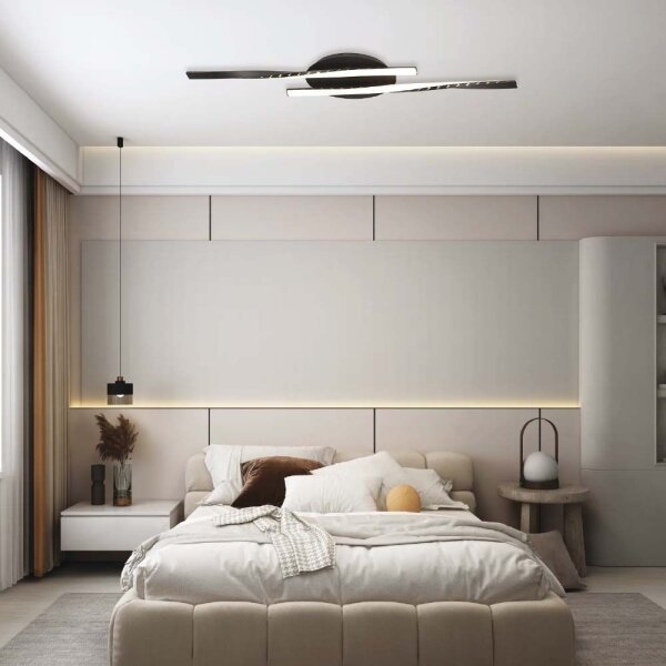 Plafoniera LED LED/12W/230V 3000K 94,5 cm nero