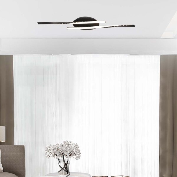 Plafoniera LED LED/12W/230V 3000K 94,5 cm nero