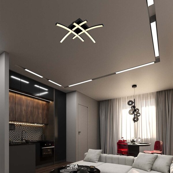 Plafoniera LED LED/24W/230V 3000K nero