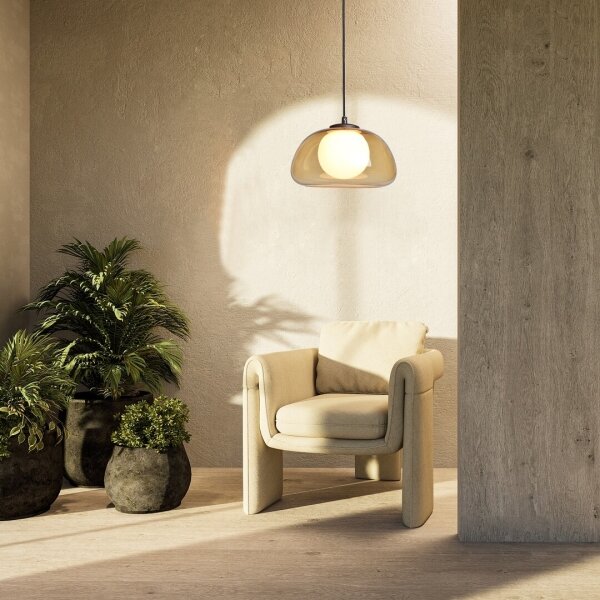 Rabalux 72273 - Lampadario a sospensione con filo ELOWEN 1xG9/5W/230V marrone/fumé