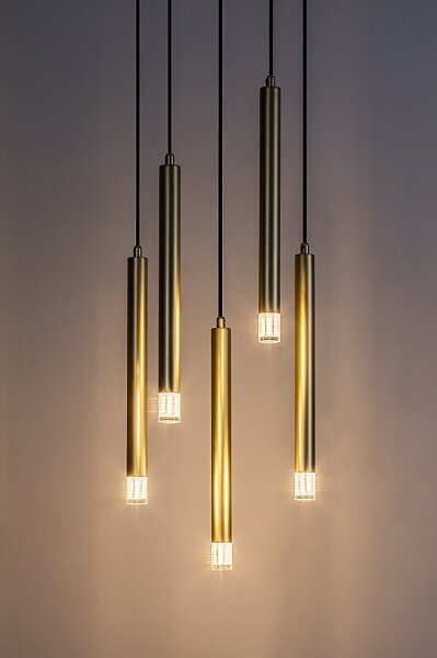 Rabalux 72361 - Lampadario a sospensione con filo RAMIRA 5xG9/5W/230V oro