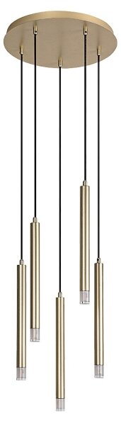 Rabalux 72361 - Lampadario a sospensione con filo RAMIRA 5xG9/5W/230V oro