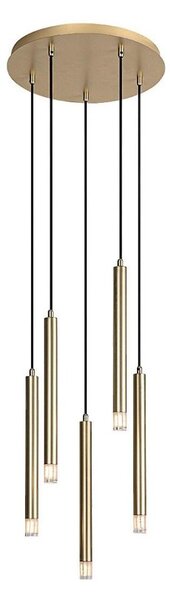 Rabalux 72361 - Lampadario a sospensione con filo RAMIRA 5xG9/5W/230V oro