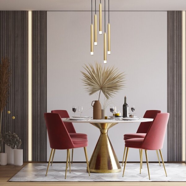 Rabalux 72361 - Lampadario a sospensione con filo RAMIRA 5xG9/5W/230V oro