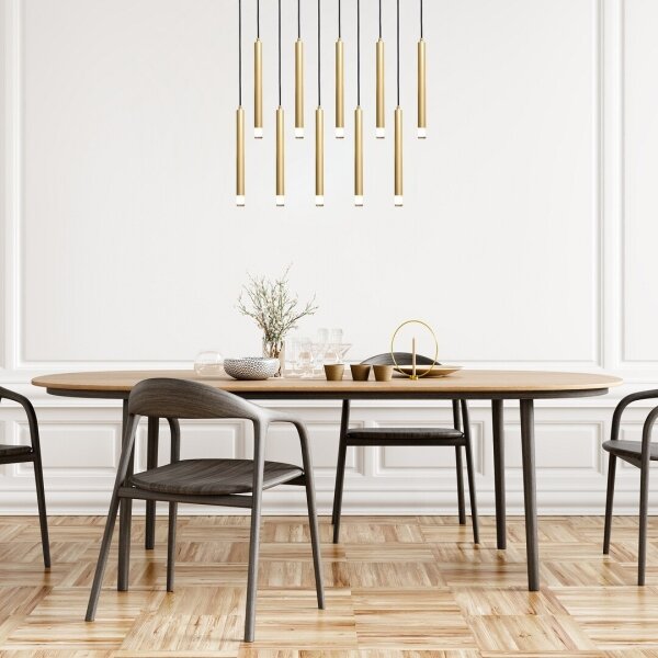 Rabalux 72365 - Lampadario a sospensione con filo RAMIRA 10xG9/5W/230V oro