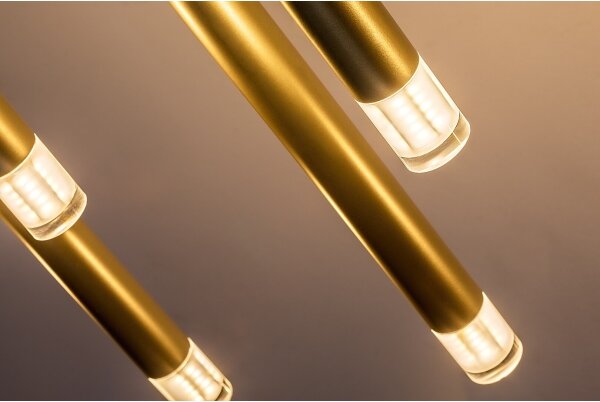 Rabalux 72365 - Lampadario a sospensione con filo RAMIRA 10xG9/5W/230V oro